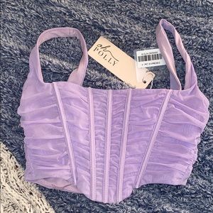 oh polly purple corset top